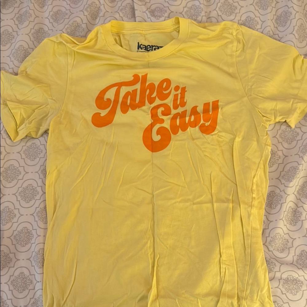 Yellow 'Take it Easy' Graphic Tee